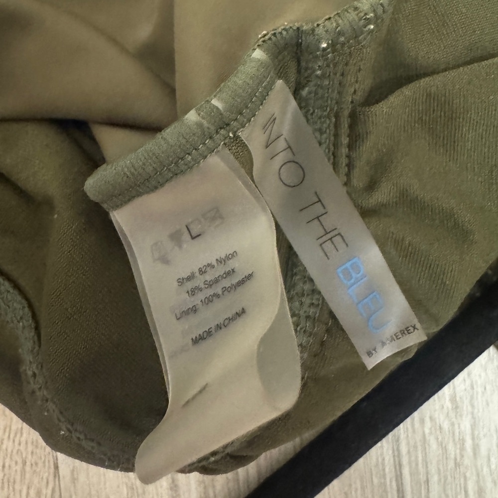 Olive Green Women's One Piece Swimsuit - Picture 5 of 5